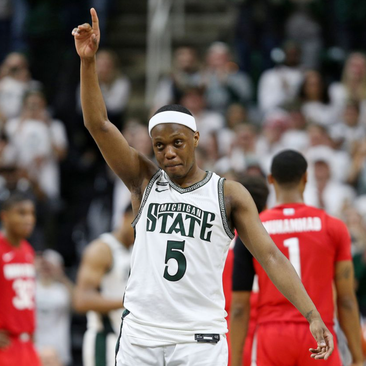 Cassius Winston at a Michigan State University basketball game
